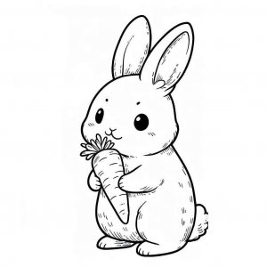Rabbit coloring page - picture 24