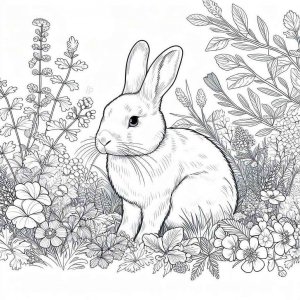 Rabbit coloring page - picture 27