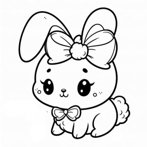 Rabbit coloring page - picture 28