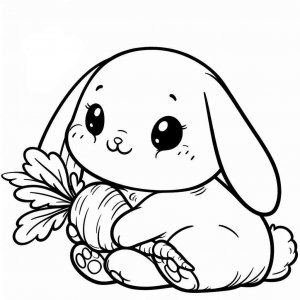 Rabbit coloring page - picture 3