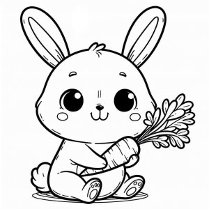 Rabbit coloring page - picture 30