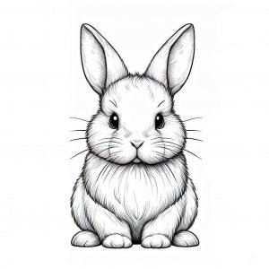 Rabbit coloring page - picture 31