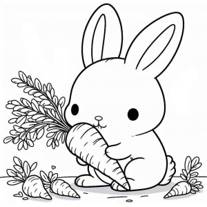 Rabbit coloring page - picture 34