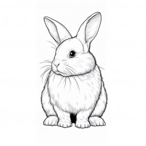 Rabbit coloring page - picture 36