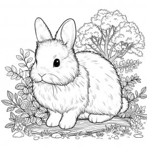 Rabbit coloring page - picture 37