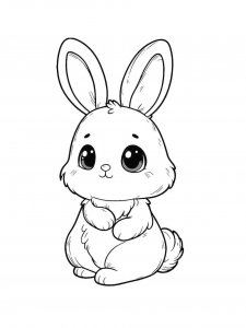 Rabbit coloring page - picture 38