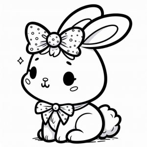 Rabbit coloring page - picture 39