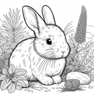 Rabbit coloring page - picture 40