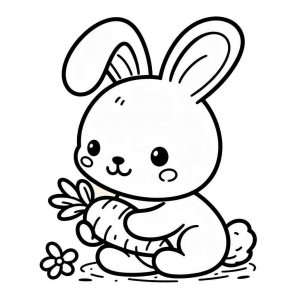 Rabbit coloring page - picture 42