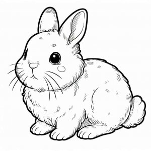 Rabbit coloring page - picture 5