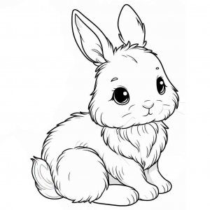 Rabbit coloring page - picture 7