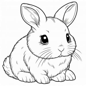 Rabbit coloring page - picture 8