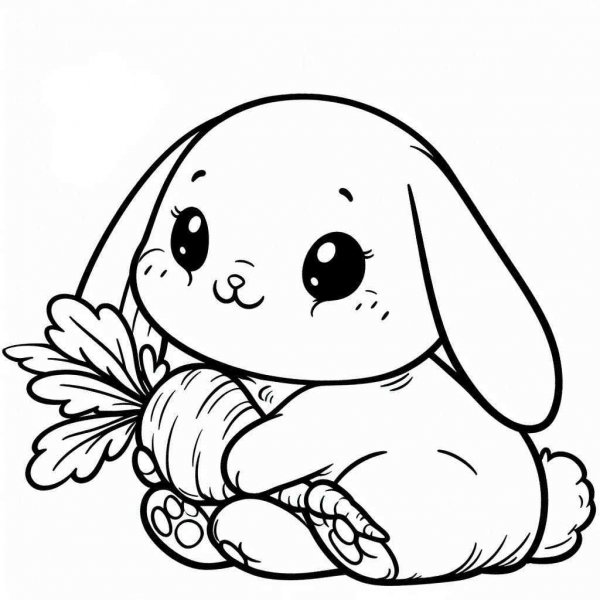 Rabbits coloring pages