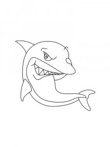 Shark coloring page - picture 18