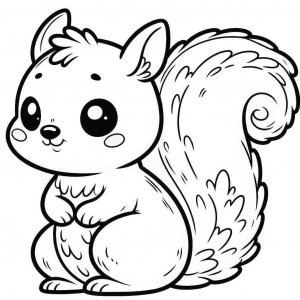 Squirrel coloring page - picture 3