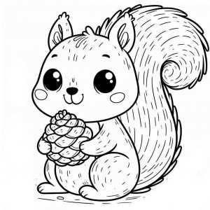Squirrel coloring page - picture 30