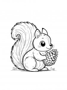 Squirrel Coloring Pages 50