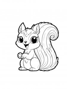Squirrel Coloring Pages 51