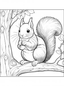 Squirrel Coloring Pages 54