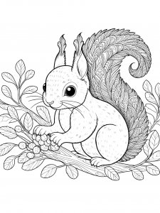 Squirrel Coloring Pages 61