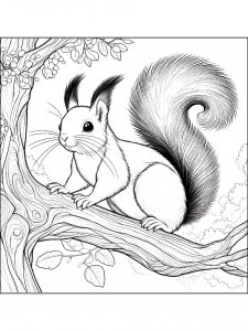Squirrel Coloring Pages 69
