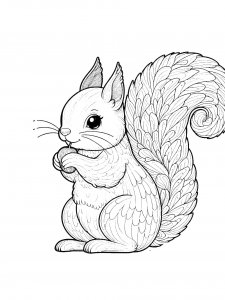 Squirrel Coloring Pages 70