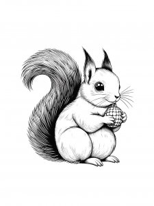 Squirrel Coloring Pages 71