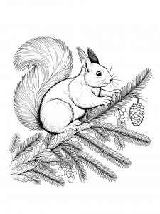 Squirrel Coloring Pages 72