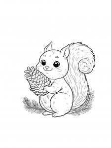 Squirrel Coloring Pages 73