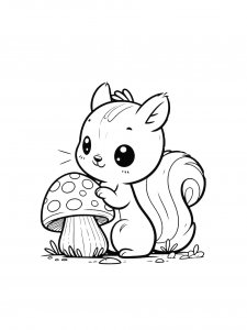 Squirrel Coloring Pages 74