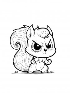 Squirrel Coloring Pages 77