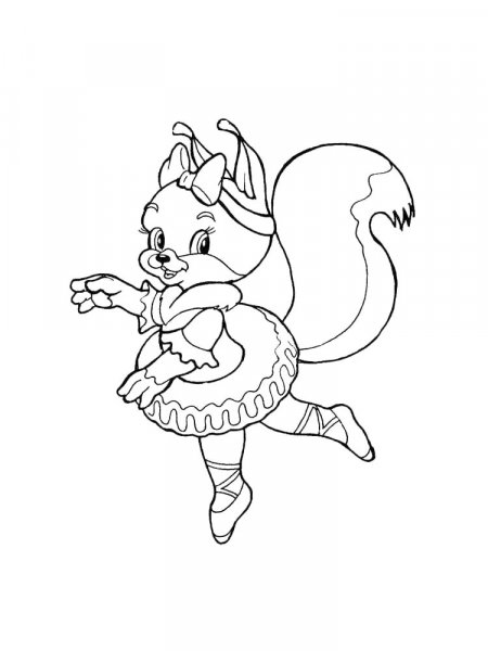 Squirrel coloring pages