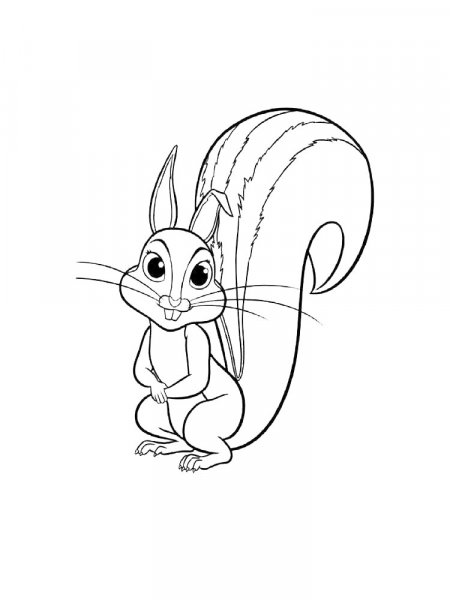 Squirrel coloring pages