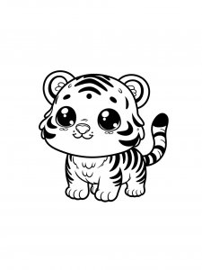 Tiger coloring page - picture 38