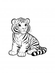 Tiger coloring page - picture 40