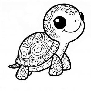 Turtle coloring page - picture 10