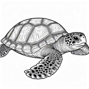 Turtle coloring page - picture 11