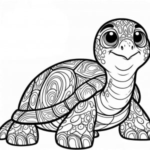 Turtle coloring page - picture 12