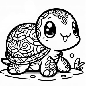 Turtle coloring page - picture 14
