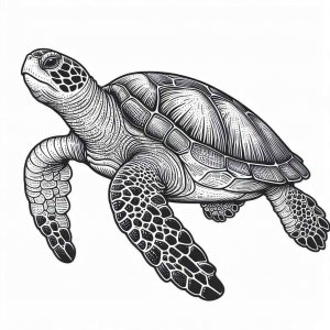 Turtle coloring page - picture 23