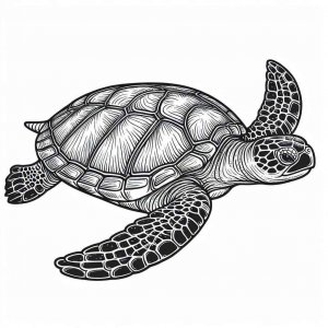 Turtle coloring page - picture 4