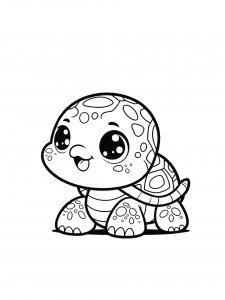 Turtle coloring page - picture 42