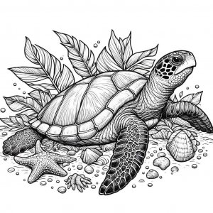 Turtle coloring page - picture 9