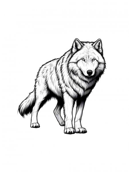 Wolf coloring pages