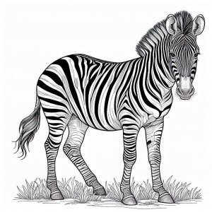 Zebra coloring page - picture 1