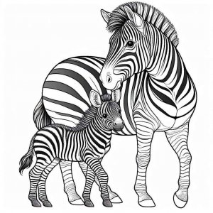 Zebra coloring page - picture 10