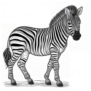 Zebra coloring page - picture 11