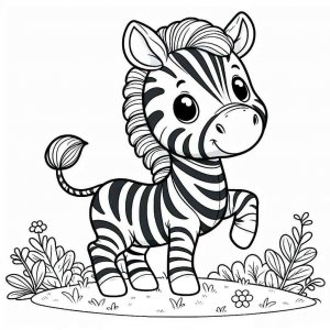 Zebra coloring page - picture 12