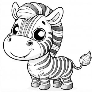 Zebra coloring page - picture 13