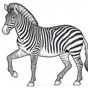 Zebra coloring page - picture 15